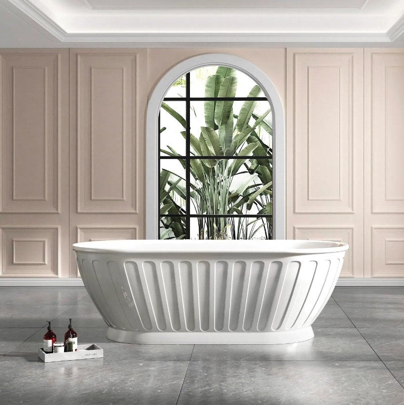 KENSINGTON FREESTANDING BATH 1500mm 1700MM Gloss White BATHTUB ...